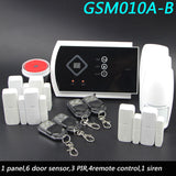 Voice prompt Wireless/Wired SMS GSM Alarm System Home auto security Systems with PIR/Door Alarm Sensor APP control device kit