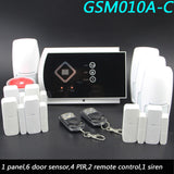 Voice prompt Wireless/Wired SMS GSM Alarm System Home auto security Systems with PIR/Door Alarm Sensor APP control device kit