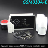 Voice prompt Wireless/Wired SMS GSM Alarm System Home auto security Systems with PIR/Door Alarm Sensor APP control device kit