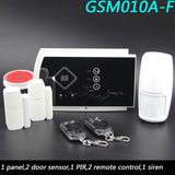 Voice prompt Wireless/Wired SMS GSM Alarm System Home auto security Systems with PIR/Door Alarm Sensor APP control device kit