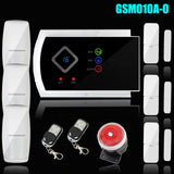 Voice prompt Wireless/Wired SMS GSM Alarm System Home auto security Systems with PIR/Door Alarm Sensor APP control device kit