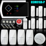 Voice prompt Wireless/Wired SMS GSM Alarm System Home auto security Systems with PIR/Door Alarm Sensor APP control device kit
