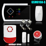 Voice prompt Wireless/Wired SMS GSM Alarm System Home auto security Systems with PIR/Door Alarm Sensor APP control device kit