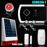 Voice prompt Wireless/Wired SMS GSM Alarm System Home auto security Systems with PIR/Door Alarm Sensor APP control device kit