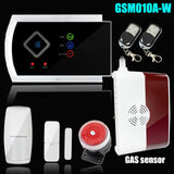Voice prompt Wireless/Wired SMS GSM Alarm System Home auto security Systems with PIR/Door Alarm Sensor APP control device kit