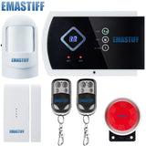 Voice prompt Wireless/Wired SMS GSM Alarm System Home auto security Systems with PIR/Door Alarm Sensor APP control device kit