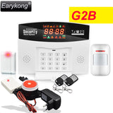 Hot Selling English/Russian/Spanish Wireless GSM Alarm System 433MHz Home Burglar Security Alarm System M2-2, Free Shipping