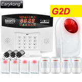 Hot Selling English/Russian/Spanish Wireless GSM Alarm System 433MHz Home Burglar Security Alarm System M2-2, Free Shipping