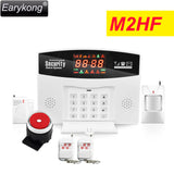 Hot Selling English/Russian/Spanish Wireless GSM Alarm System 433MHz Home Burglar Security Alarm System M2-2, Free Shipping