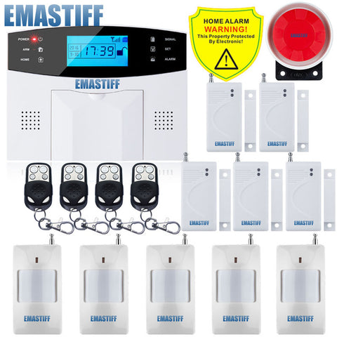 Free Shipping!IOS Android APP Control Wireless Home Security GSM Alarm System Intercom Remote Control Autodial Siren Sensor Kit