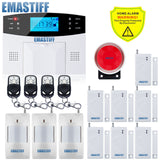 Free Shipping!IOS Android APP Control Wireless Home Security GSM Alarm System Intercom Remote Control Autodial Siren Sensor Kit