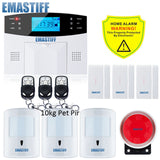Free Shipping!IOS Android APP Control Wireless Home Security GSM Alarm System Intercom Remote Control Autodial Siren Sensor Kit