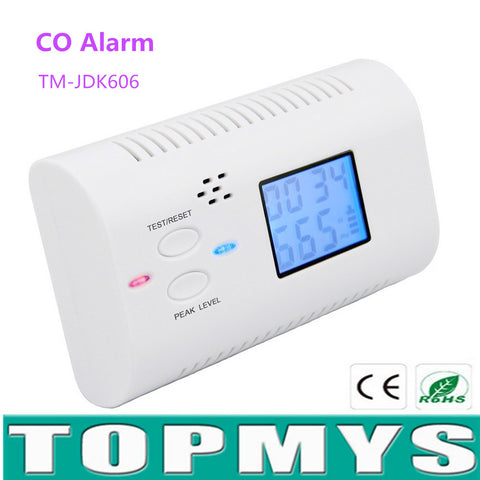 Carbon Monoxide Detector Alarm Sensor without battery CO Detector with LCD Display Voice prompt Home Security Alarm