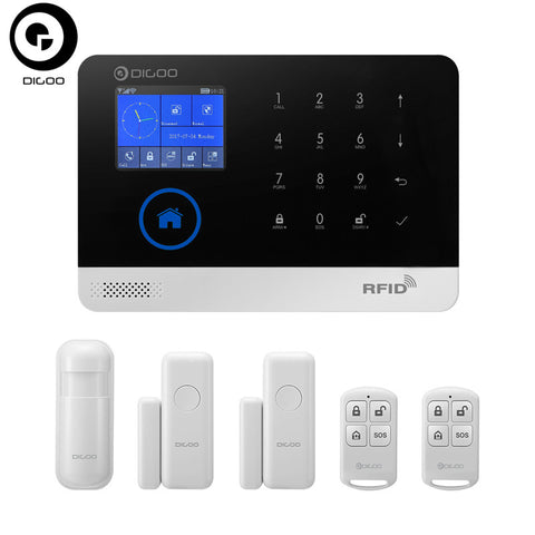 DIGOO DG-HOSA Wireless GSM&WIFI Smart Home Security Alarm Systems Kits Infrared Motion Sensor Door Alert with APP Control