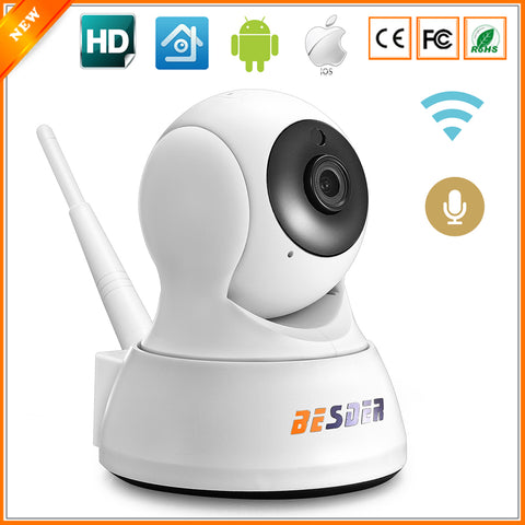 BESDER Home Security IP Camera Wi-Fi Two Way Audio SD Card Slot Mini Surveillance CCTV Camera Wireless 720P 1.0MP Baby Monitor