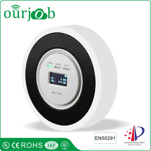High Quality Home Safe 2-in-1 Carbon Monoxide and Gas Sensor Poisoning Detector Natural Gas Alarm