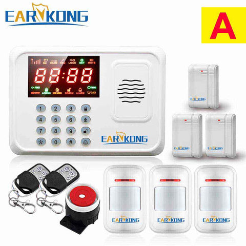 Security Protection Wireless 433MHz GSM Alarm System White Color Home Burglar Alarm System Inside Antenna Keyboard Motion Sensor
