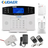 OUDEAR Home Burglar Security GSM Alarm System Voice Prompt Wireless Infrared Sensor Metal Remote Control Kit SIM SMS Alarm