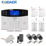 OUDEAR Home Burglar Security GSM Alarm System Voice Prompt Wireless Infrared Sensor Metal Remote Control Kit SIM SMS Alarm