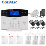 OUDEAR Home Burglar Security GSM Alarm System Voice Prompt Wireless Infrared Sensor Metal Remote Control Kit SIM SMS Alarm