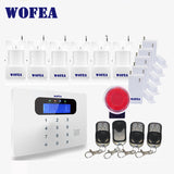 Wofea IOS & android APP control two way Intercom LCD touch keyboard wireless GSM alarm system security home kit