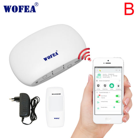 wofea WIFI RF Gataway Home Security Alarm System DIY KIT IOS&Android Smartphone App smart host V10