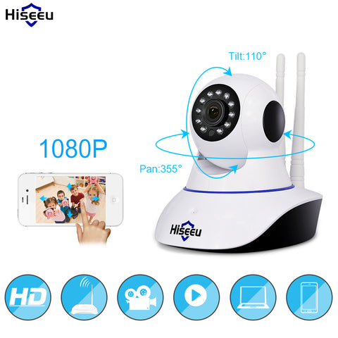 Hiseeu Home Security 720P 1080P Wifi IP Camera Audio Record SD Card Onvif P2P HD CCTV Surveillance Wireless Camera Baby Monitor