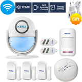 KERUI WIFI Home Security Alarm System DIY KIT IOS/Android Smartphone App 120dB PIR Main Panel Door/window Sensor Burglar Alarm
