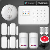 G18 wireless zones app control GSM alarm system with touch screen TFT color display  home alarm system PIR Motion Sensonr