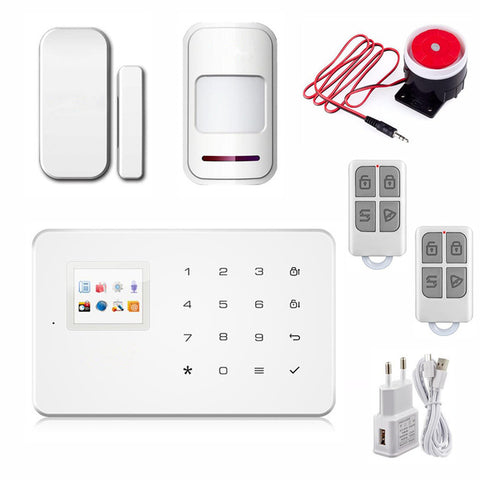 G18 wireless zones app control GSM alarm system with touch screen TFT color display  home alarm system PIR Motion Sensonr
