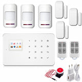 G18 wireless zones app control GSM alarm system with touch screen TFT color display  home alarm system PIR Motion Sensonr