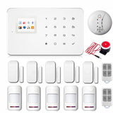 G18 wireless zones app control GSM alarm system with touch screen TFT color display  home alarm system PIR Motion Sensonr