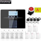 DHL Free Shipping ! English Russian Voice Wireless GSM Alarm System Home Burglar Security Touch Keyboard Alarm