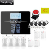DHL Free Shipping ! English Russian Voice Wireless GSM Alarm System Home Burglar Security Touch Keyboard Alarm