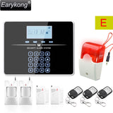 DHL Free Shipping ! English Russian Voice Wireless GSM Alarm System Home Burglar Security Touch Keyboard Alarm