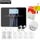 DHL Free Shipping ! English Russian Voice Wireless GSM Alarm System Home Burglar Security Touch Keyboard Alarm