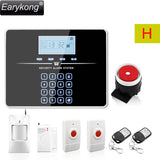 DHL Free Shipping ! English Russian Voice Wireless GSM Alarm System Home Burglar Security Touch Keyboard Alarm