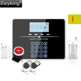 DHL Free Shipping ! English Russian Voice Wireless GSM Alarm System Home Burglar Security Touch Keyboard Alarm
